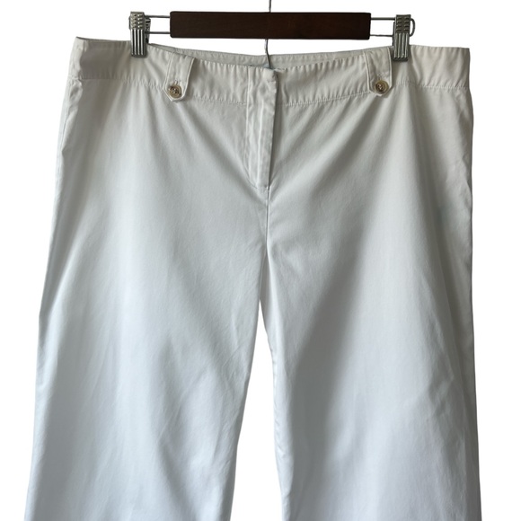 J. McLaughlin White Straight Leg Cotton Pants - Picture 2 of 9